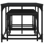 vidaXL Tables basses gigognes 3 Pièces noir bois d'ingénierie