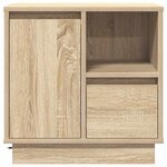 vidaXL Cabinet de chevet avec 2 Pièces Chêne sonoma 50 x 34.5 x 50 cm.