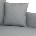 vidaXL Canapé à 2 places Gris clair 120 cm Tissu