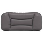 vidaXL Coussin de tête de lit Hvar gris 80 cm similicuir