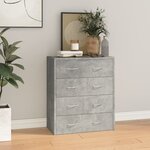 vidaXL Buffet avec 4 tiroirs 60x30 5x71 cm Gris béton