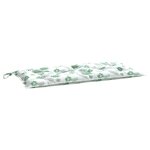 vidaXL Coussin de banc de jardin motif de feuilles 110x50x7 cm tissu