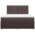 vidaXL Sommier à lattes de lit avec matelas Marron foncé 180x200 cm