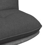 vidaXL Chaise pivotante de bureau Gris foncé Tissu