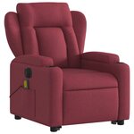 vidaXL Fauteuil inclinable de massage électrique Rouge bordeaux Tissu
