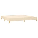 vidaXL Cadre de lit sans matelas crème 200x200 cm tissu