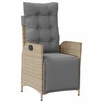 vidaXL Ensemble de salle à manger pour jardin 5 Pièces Beige Poly rotin