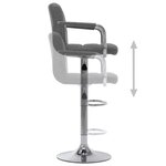 vidaXL Chaises de bar lot de 2 gris clair tissu