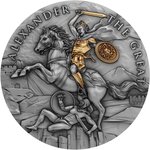 Pièce de monnaie en Argent 5 Dollars g 62.2 (2 oz) Millésime 2023 Legendary Warriors ALEXANDER THE GREAT