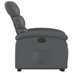 vidaXL Fauteuil inclinable électrique gris similicuir