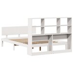 vidaXL Lit bibliothèque sans matelas blanc 120x200 cm bois pin massif