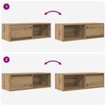 vidaXL Meuble TV chêne artisanal 80x31x25 5 cm bois d'ingénierie