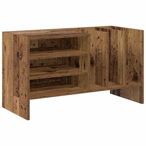 vidaXL Meuble à vinyles avec étagère Bois ancien 78 5 x 35 x 45 cm