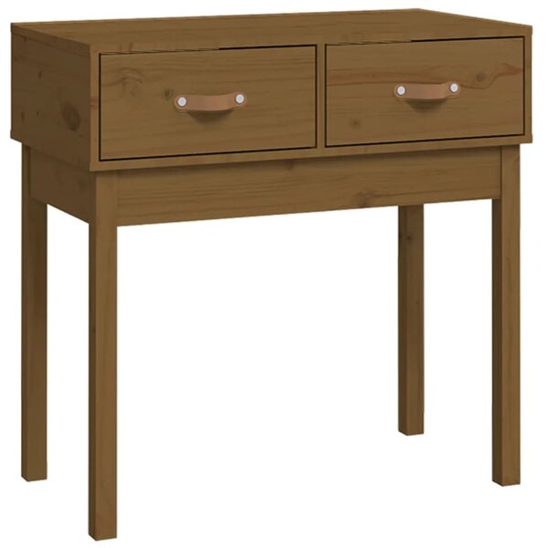 vidaXL Table console Marron miel 76 5x40x75 cm Bois massif de pin