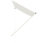 vidaXL Auvent rétractable 100x150 cm Crème