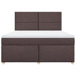 vidaXL Sommier à lattes de lit avec matelas Marron foncé 180x200 cm
