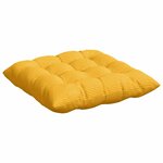 vidaXL Coussins de siège 4 Pièces Jaune clair 40 x 40 x 6 cm