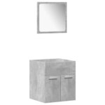 vidaXL Ensemble de meubles de salle de bain 5 Pièces gris béton