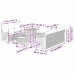 vidaXL Ensemble de canapé de jardin 10 Pièces Noir  Crème 90 x 55 x 71 cm