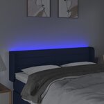 vidaXL Tête de lit à LED Bleu 147x16x78/88 cm Tissu