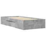 vidaXL Cadre de lit sans matelas gris béton 100x200 cm bois ingénierie