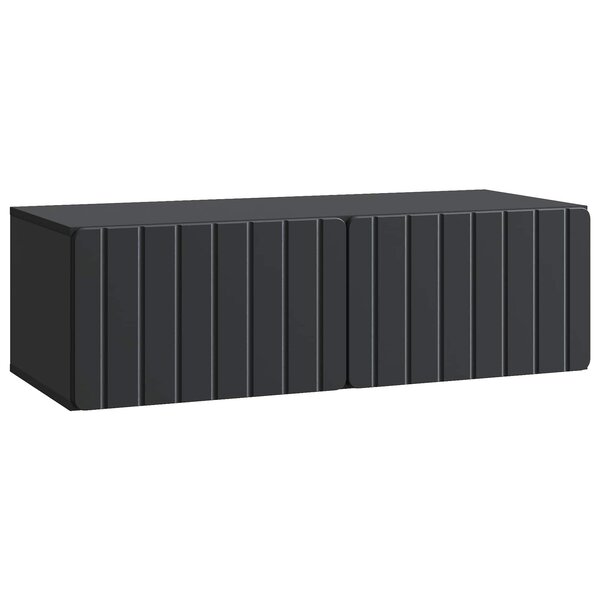 vidaXL Meuble TV mural 98 x 41 x 30 cm Noir Bois d'ingénierie