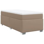 vidaXL Sommier à lattes de lit avec matelas Cappuccino 90x200 cm