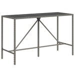 vidaXL Ensemble de bar de jardin 9 Pièces avec coussins gris poly rotin