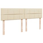 vidaXL Sommier à lattes de lit avec matelas Crème 180x200 cm Tissu