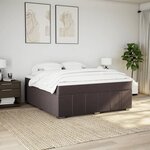 vidaXL Sommier à lattes de lit avec matelas Marron foncé 180x200 cm