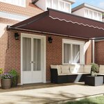 vidaXL Auvent Rétractable Marron 500 × 300 cm Polyester et métal