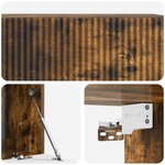 vidaXL Meuble TV mural 98 x 41 x 30 cm Chêne fumé Bois d'ingénierie