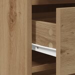 Set de coiffeuse 2 pièces avec LED en bois d'ingénierie chêne