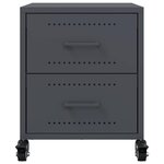 vidaXL Table de chevet anthracite 36x39x43 5 cm acier