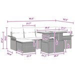 vidaXL Ensemble de canapé de jardin 7 Pièces Marron Poly rotin