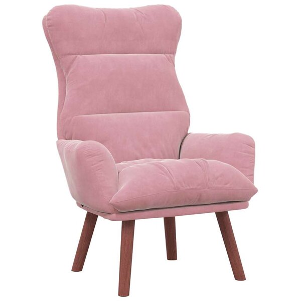 vidaXL Fauteuil relaxant Rose 69 x 74 x 93 cm Velours