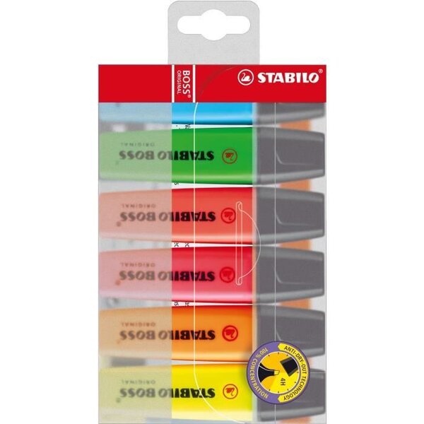 STABILO - 6 surligneurs BOSS ORIGINAL