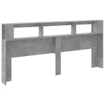 vidaXL Tête de lit à LED gris béton 220x18 5x103 5cm bois d'ingénierie