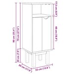 vidaXL Armoire de salle de bain "OTTA" 35x30x90 cm bois massif de pin