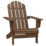 vidaXL Chaise de jardin Adirondack avec pouf et table Sapin Marron