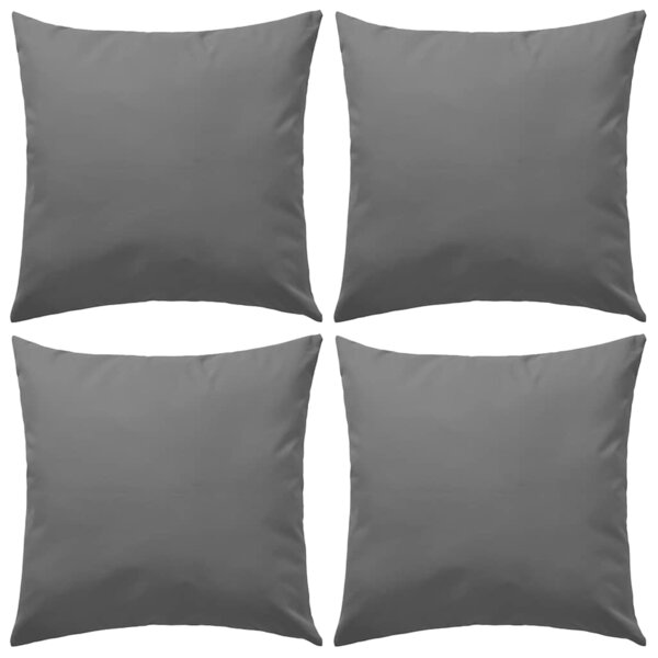 vidaXL Oreiller d'extérieur lot de 4 45 x 45 cm Gris