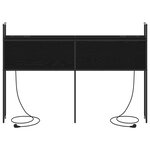 vidaXL Tête de lit de rangement Chêne noir 120 cm Bois d'ingénierie