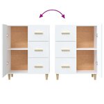 vidaXL Buffet blanc 69 5x34x90 cm bois d'ingénierie