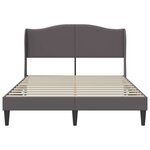 vidaXL Cadre de lit avec tête de lit Gris 140 x 190 cm Simili cuir