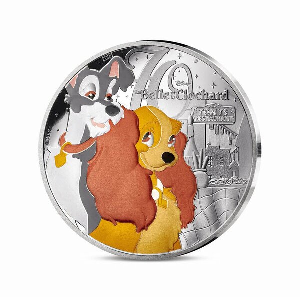 Les classiques d'animation Disney - La Belle et le Clochard Monnaie de 10€ Argent