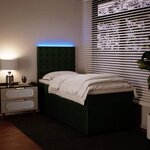 vidaXL Sommier à lattes de lit avec matelas Vert foncé 90x190 cm