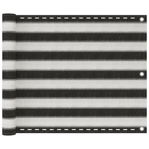 vidaXL Écran de balcon en PEHD 75x400 cm Anthracite et blanc