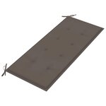 vidaXL Banc de jardin pliable avec coussin 118 cm Bambou