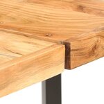 vidaXL Ensemble de bar 9 Pièces Bois d'acacia solide et cuir véritable