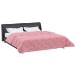 vidaXL Duvet complet toute l'année Matelassé Rose 240 x 260 cm